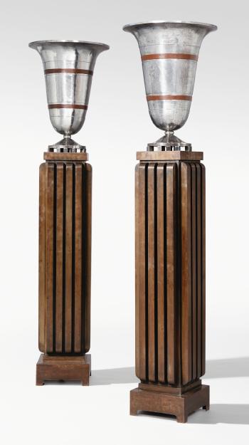 Pair Of Floor Lamps by 
																	Raymond Subes