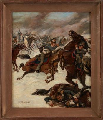 Cavalry Battle by 
																	Nicolai Samokich