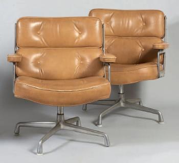 Paire de fauteuils modèle Lobby Chair visiteur by 
																	Charles Eames