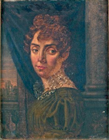 Portrait présumé de Madame Samuel-Toussaint Fromentin, née Françoise-Jenny Billotte mère du peintre Eugène Fromentin by 
																	Toussaint Fromentin-Dupeux