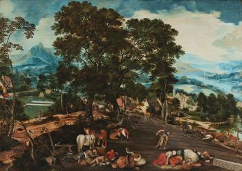Landscape With Satan Sowing Tares by 
																	Pieter Balten