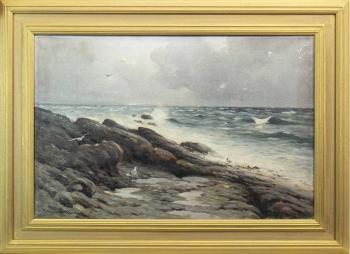 Blustery Day On The Ayrshire Coast by 
																	Robert Russell MacNee