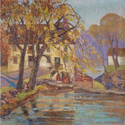 The Old Grist Mill Bucks County by 
																	Fern Isabel Coppedge