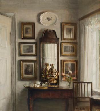 Interior With a Samovar by 
																	Carl Vilhelm Holsoe