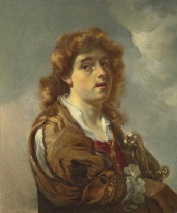 Portrait of a Young Man, Half-length, With a Sword by 
																	Jan van Noordt