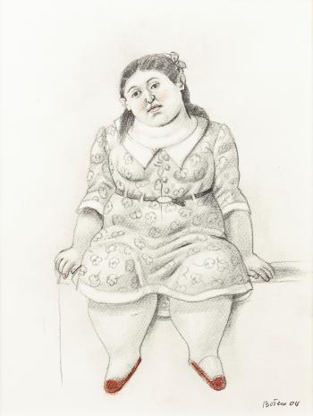 Jeune Femme Assise by 
																	Fernando Botero