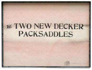 For Two New Decker Packsaddles by 
																	Edward Kienholz