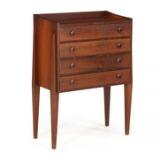 Chest of drawers of rosewood with tapering legs by 
																			 Illums Bolighus