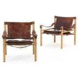 Scirocco. A pair of ashwood easy chairs by 
																			Arne Norell
