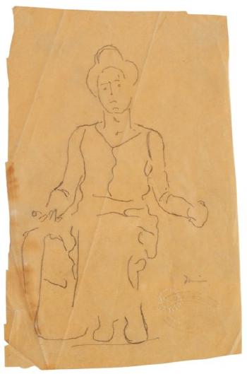 Sitzende Frauenfigur (Studie) by 
																	Ferdinand Hodler