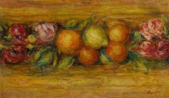 Panneau De Fruits Et Fleurs by 
																	Pierre-Auguste Renoir