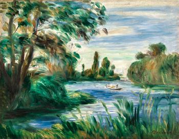 Au Bord De La Rivière (La Seine) by 
																	Pierre-Auguste Renoir
