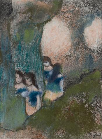 Danseuses Dans La Coulisse by 
																	Edgar Degas