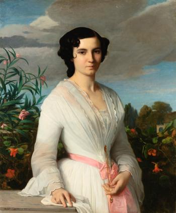 Portrait of Mademoiselle Louise Marès, Soon-to-be Baroness of Albenas by 
																	Alexandre Cabanel