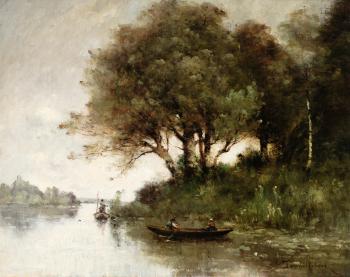 The Ferryman on the Loire by 
																	Paul Desire Trouillebert