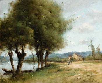 Willows Along a River by 
																	Paul Desire Trouillebert