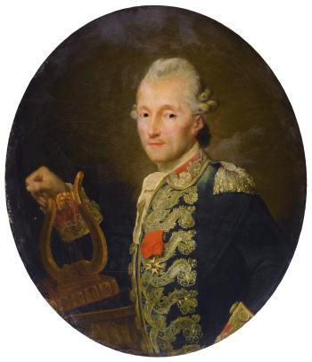 Portrait of Monsieur Jean-paul-andré De Razins, Marquis De Saint Marc by 
																	Henri Pierre Danloux