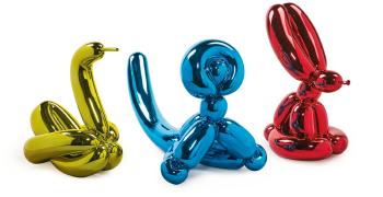 Balloon Swan (Yellow), Balloon Rabbit (Red), And Balloon Monkey (Blue) (Three Works) by 
																	Jeff Koons