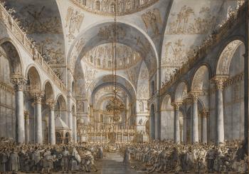 The Presentation Of The Doge In S. Marco by 
																	 Canaletto