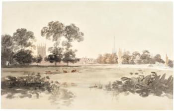 Merton College, Oxford, From The Meadows by 
																	Joseph Mallord William Turner