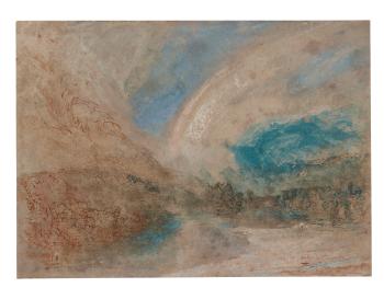 A Rainbow In A Valley, South-east France by 
																	Joseph Mallord William Turner