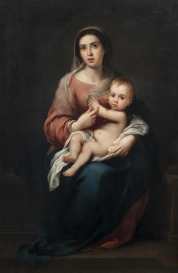The Virgin and Child by 
																	Bartolome Esteban Murillo