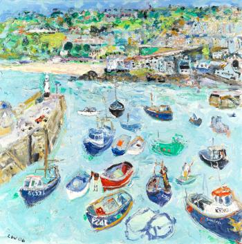 Early Spring, Beautiful Headland, St Ives Harbour by 
																	Linda Weir