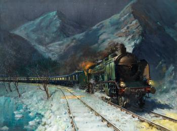 Simplon-Orient-Express, by 
																	Terence Cuneo