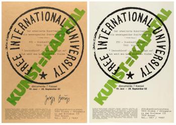 Free International University (Kunst = Kapital) (Art = Capital) by 
																	Joseph Beuys