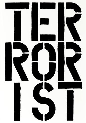 Terrorist, from 'Black Book' by 
																	Christopher Wool