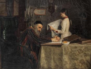 The Rabbi and his daughter by 
																	Isaac Lvovich Asknasy