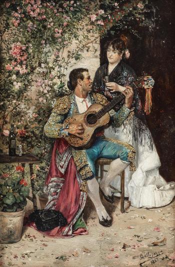 The serenade by 
																	Jose Gallegos y Arnosa