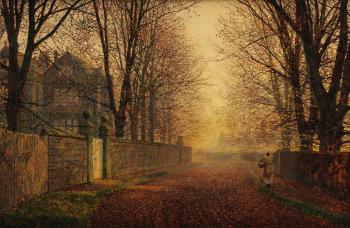 In the Autumn's Waning Glow by 
																	John Atkinson Grimshaw