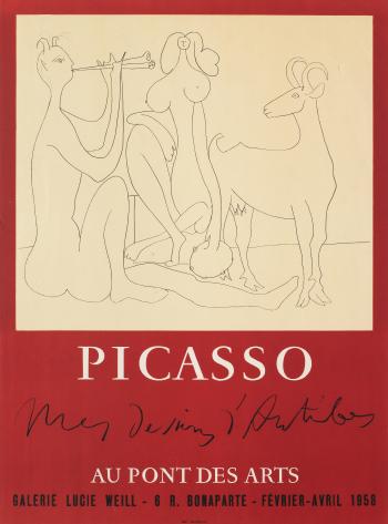 Group of six exhibition posters (and smaller) by 
																	Pablo Picasso