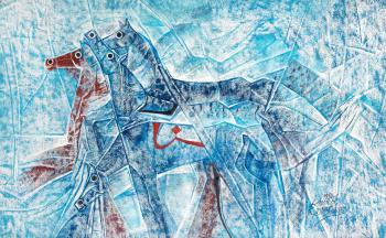 Horses in the Storm by 
																	Rakan Dabdoub