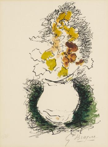 Le Bouquet, from Braque Lithographe by 
																	Georges Braque