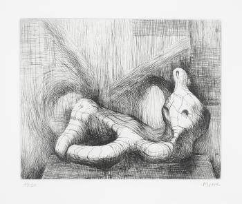 Reclining Figure, Piranesi Background II by 
																	Henry Moore