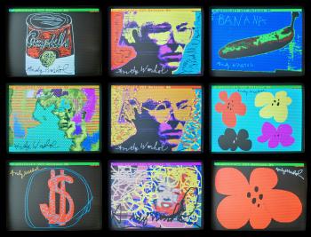 9 animated digital artworks 1985 by 
																	Andy Warhol
