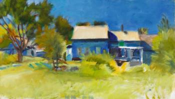 The Blue-Painted House Near Rte 9 by 
																	Wolf Kahn