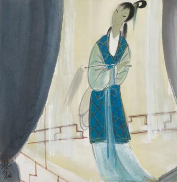 Opera Figure by 
																	 Lin Fengmian