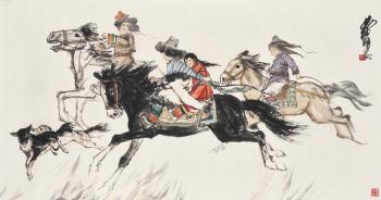 Tibetan Riders by 
																	 Huang Zhou