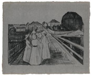 On the Bridge by 
																			Edvard Munch