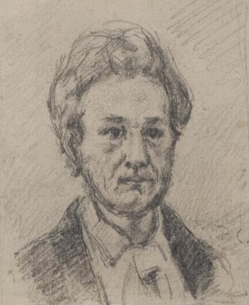 Portrait de Monsieur Chocquet (recto); Etude d'homme (verso) by 
																	Paul Cezanne