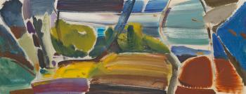 Landscape, Spaces of Woods and Hills by 
																	Ivon Hitchens