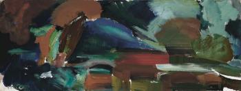 Foundations of Ruined Mill near Droxford by 
																	Ivon Hitchens