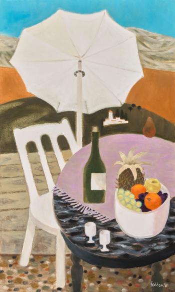 The White Umbrella by 
																	Mary Fedden