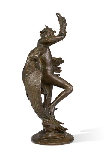 Young Faun with Heron by 
																			Frederick William Macmonnies