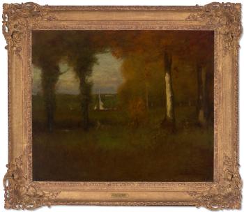 A Glimpse of the Hudson, near Tarrytown by 
																			George Inness
