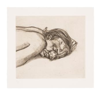 Man Resting (State II) by 
																	Lucian Freud