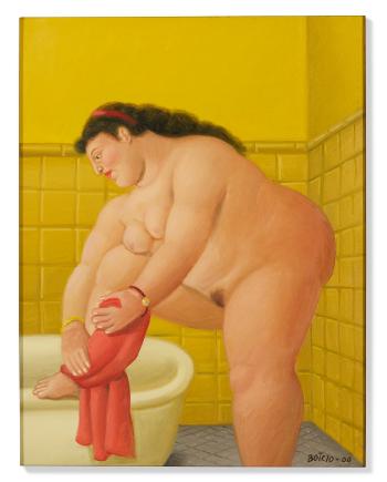 El cuarto de baño by 
																	Fernando Botero